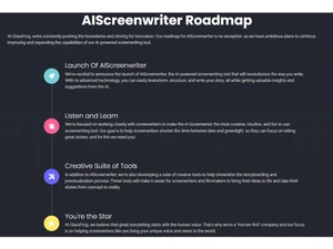 AIscreenwriter The roadmap