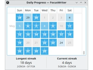 focuswriter-progress