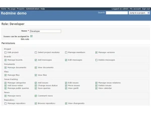 Redmine-permissions