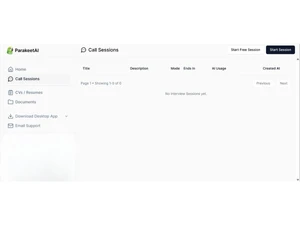 ParakeetAI-call sessions