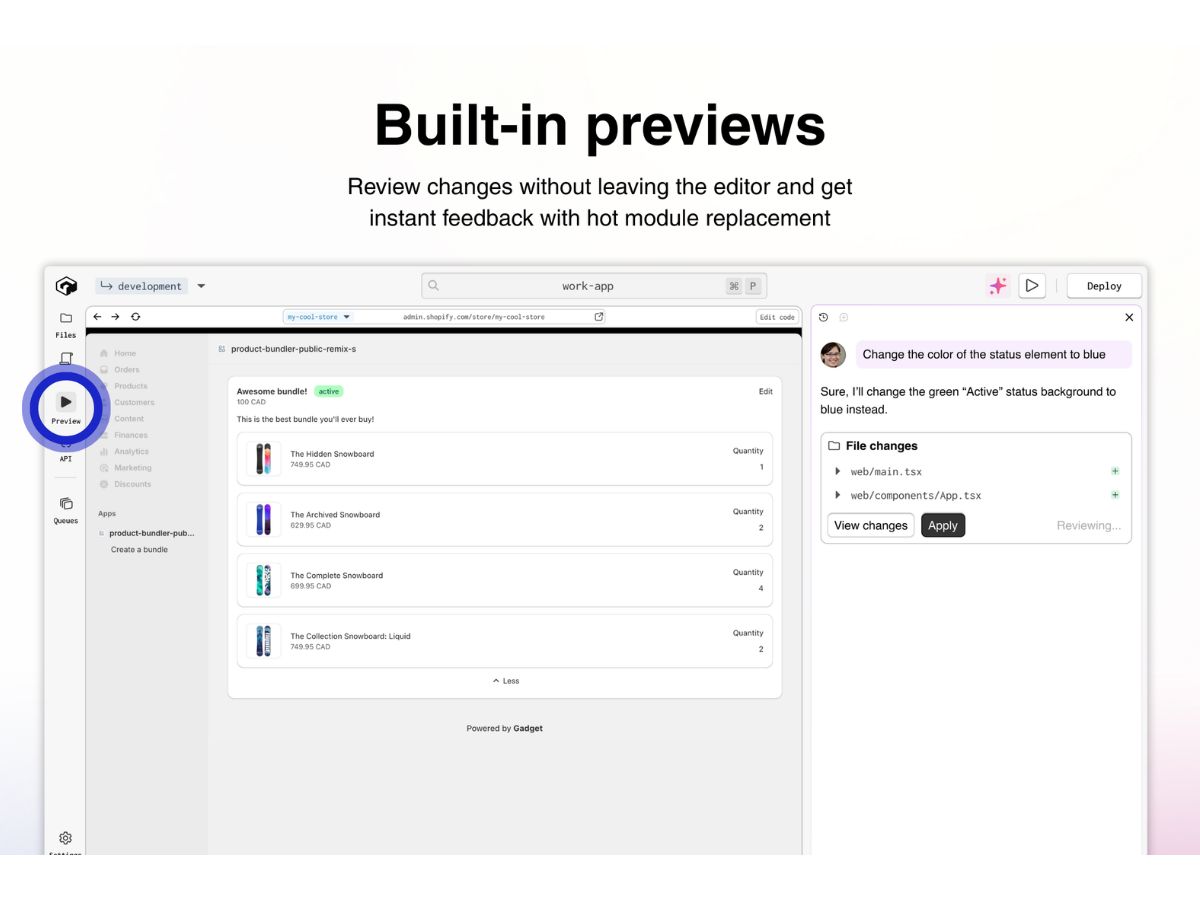 Gadget-previews