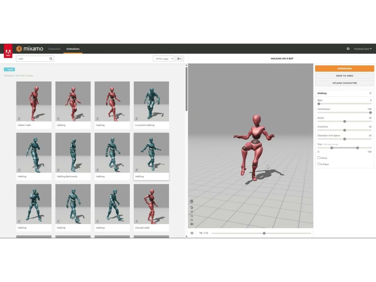 Mixamo-animations