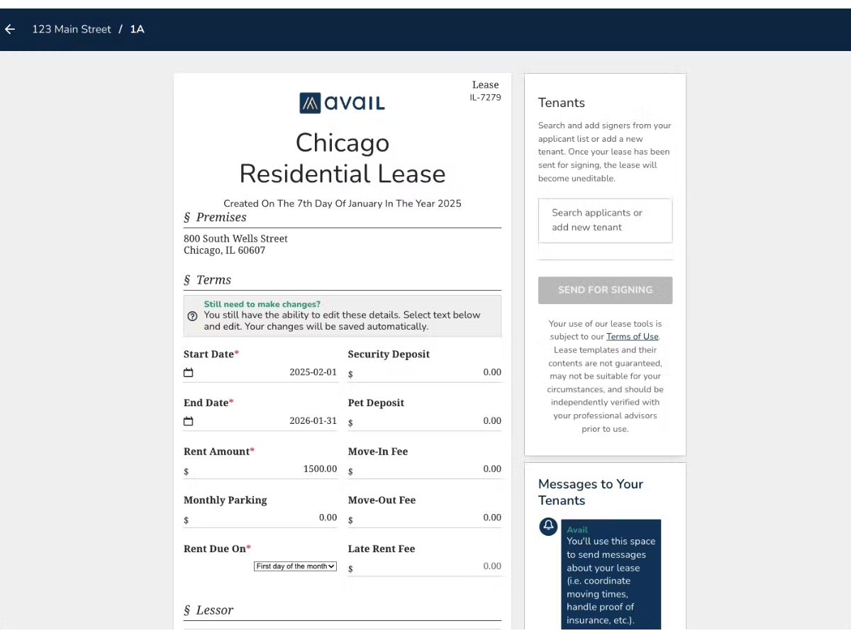 Avail-digital leases