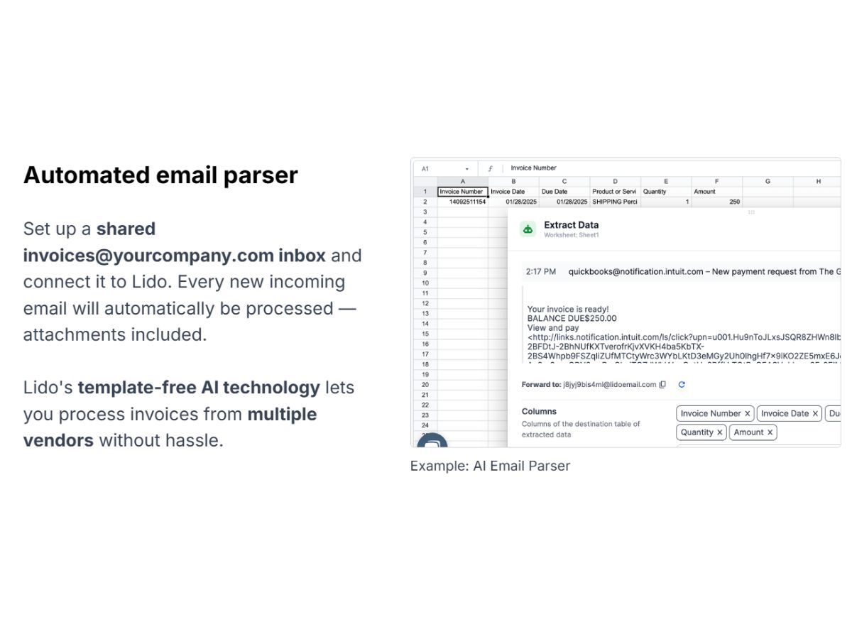 Lido-email parser