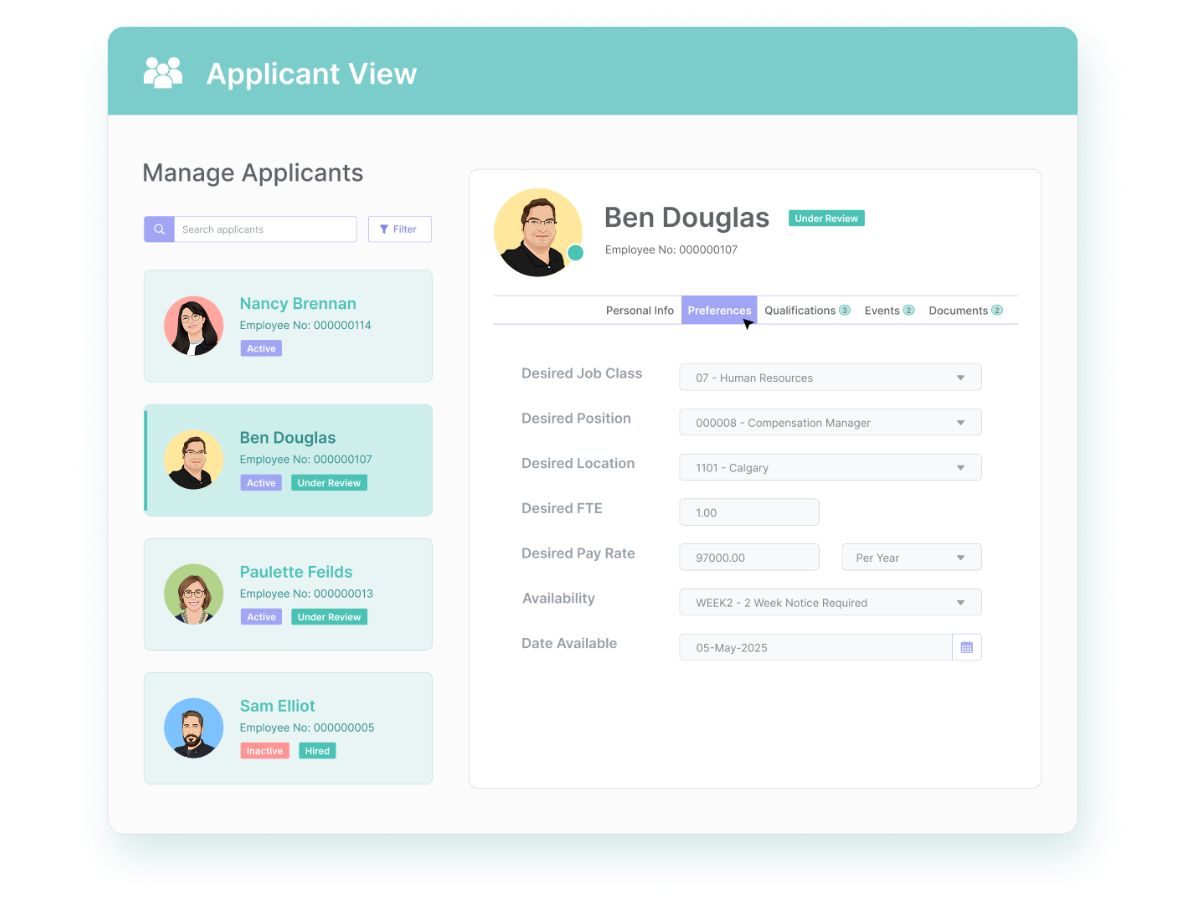 Avanti-applicant view