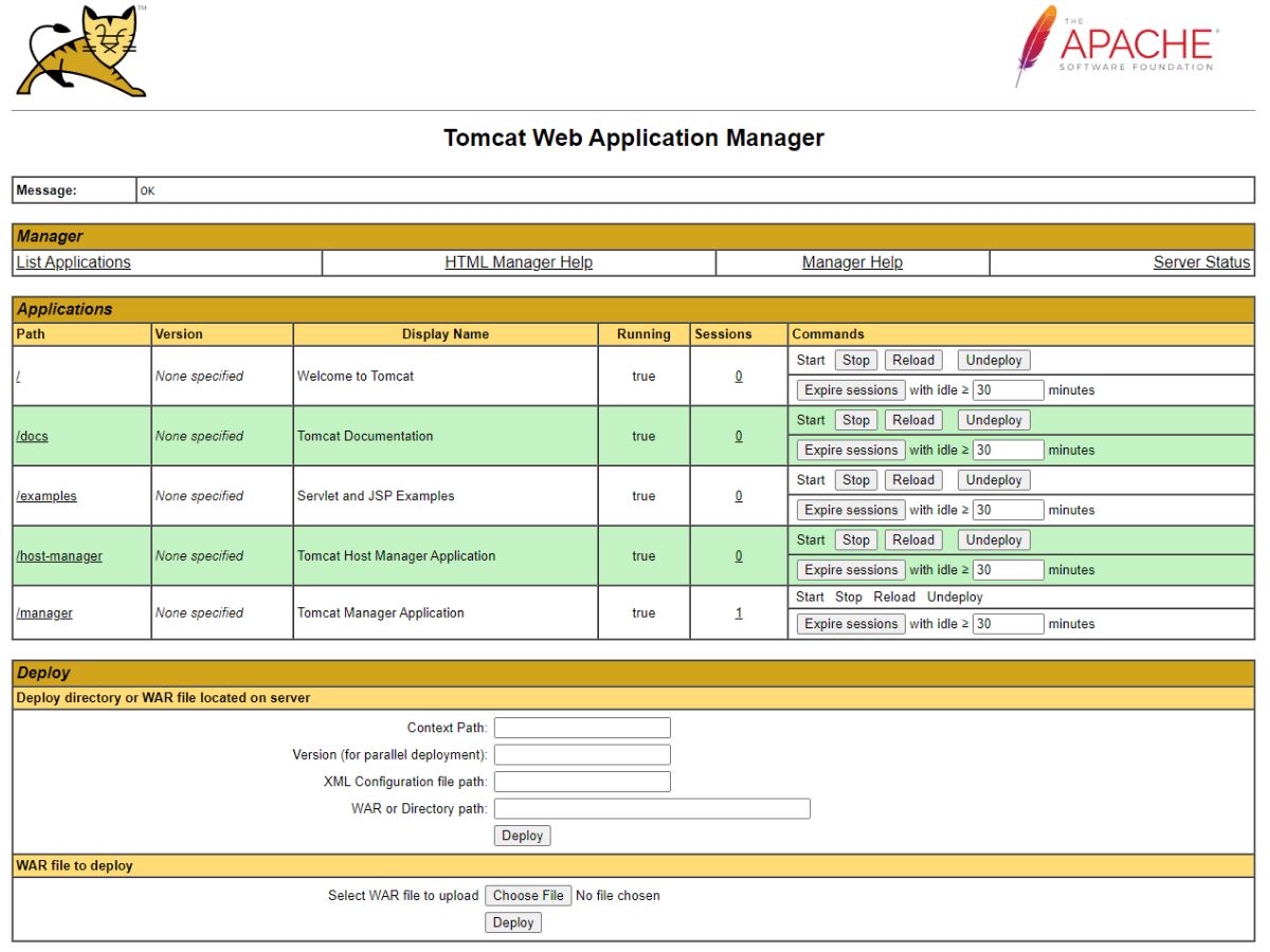 Apache Tomcat-app manager