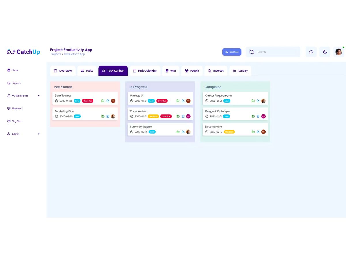 CatchUp-kanban