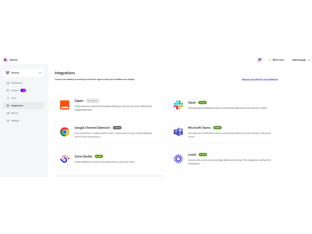 MarkUp-integrations