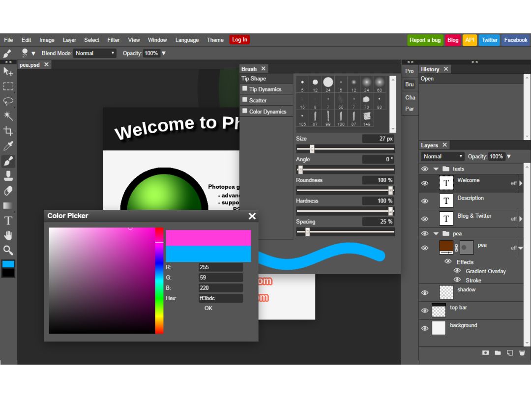 Photopea-Dashboard