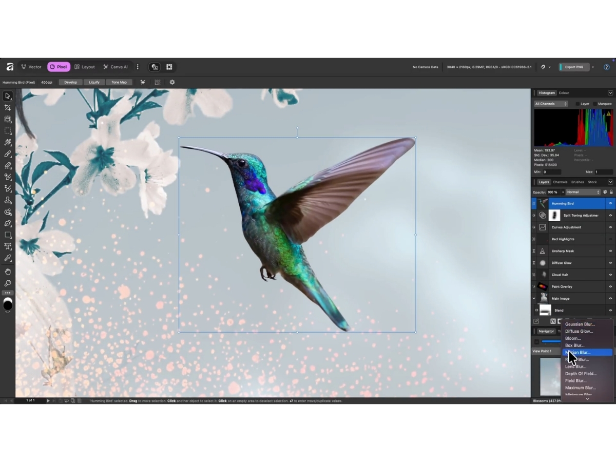 Affinity Photo-dashboard