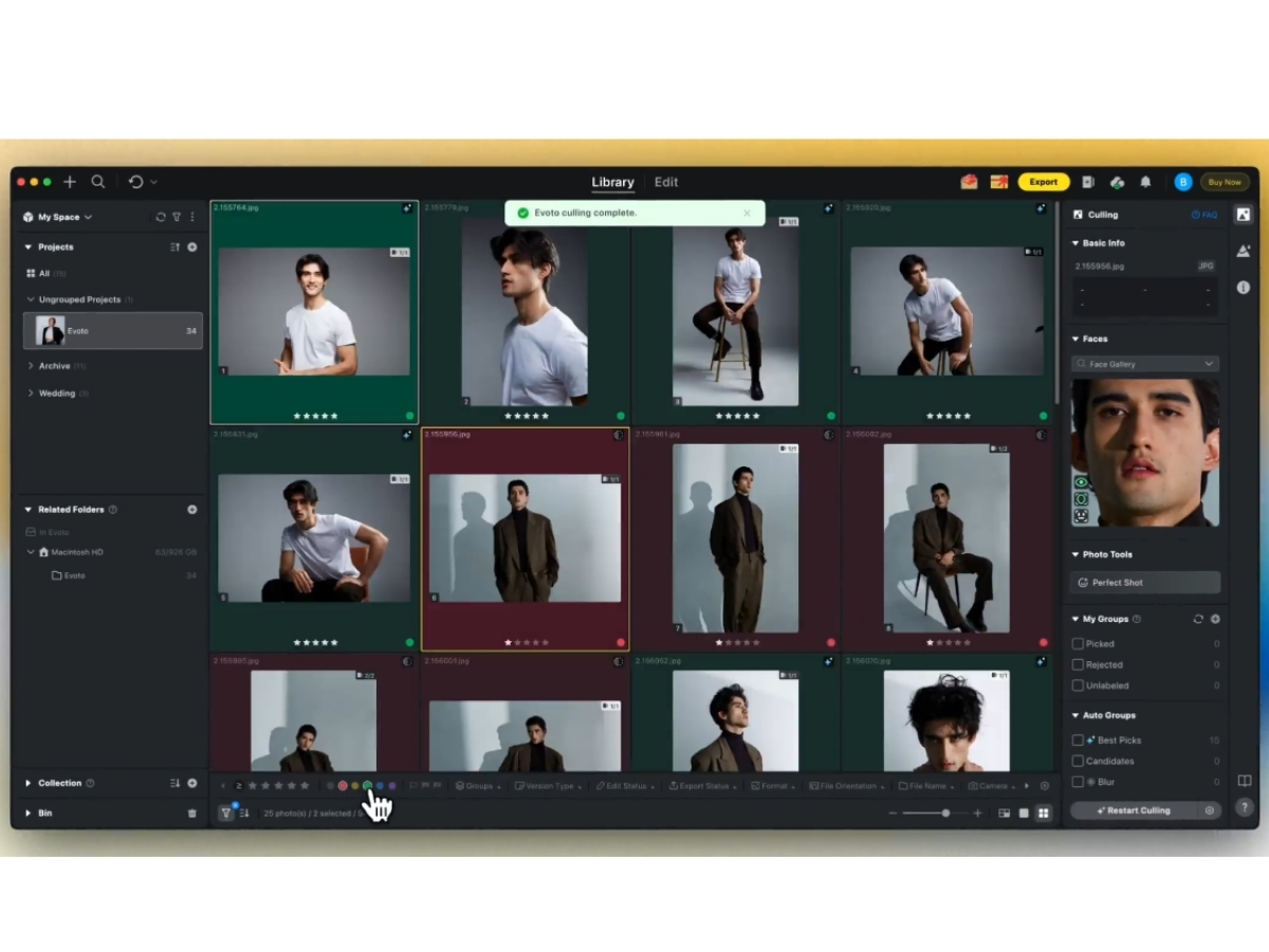 Evoto AI-photo culling