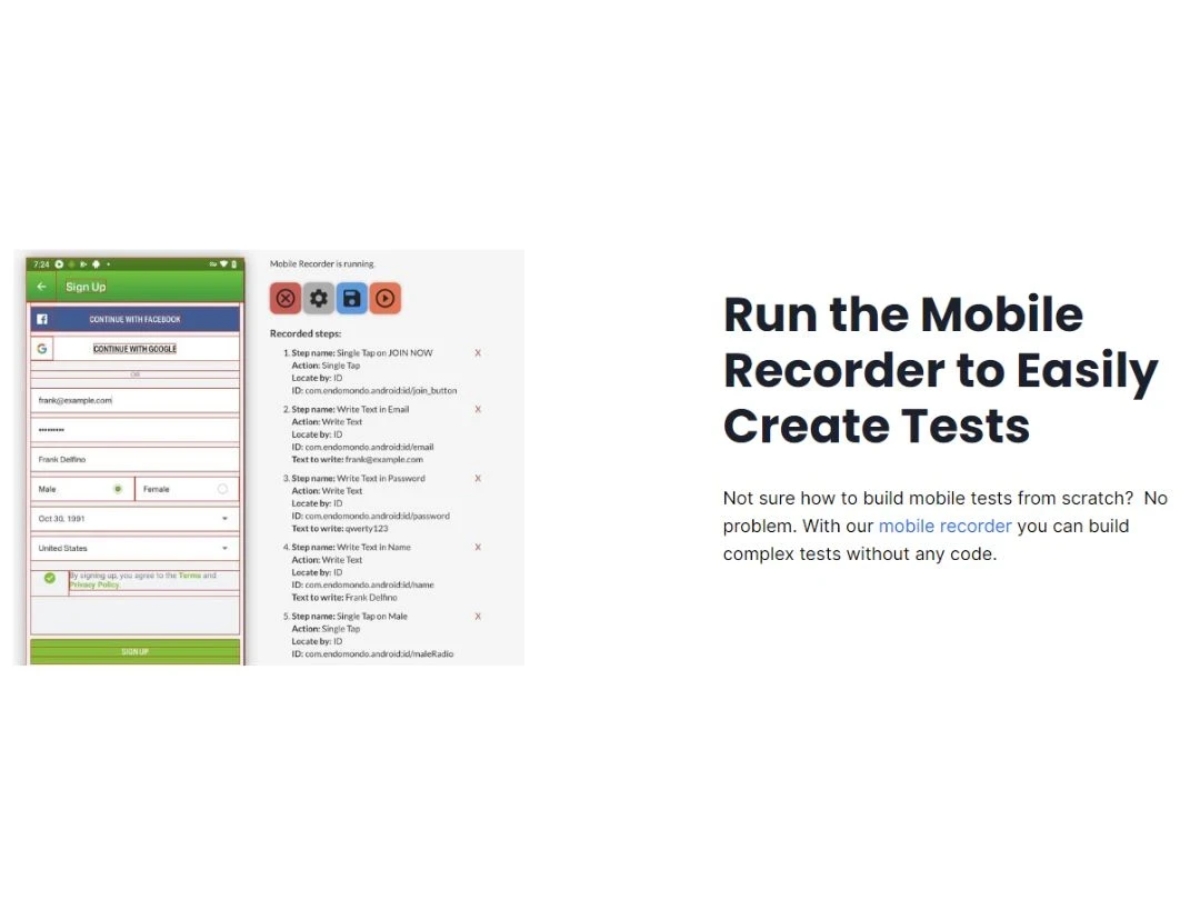 Endtest-create tests