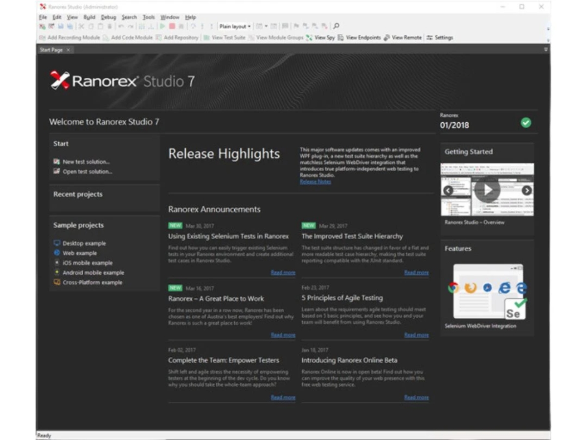 Ranorex Studio-administrator