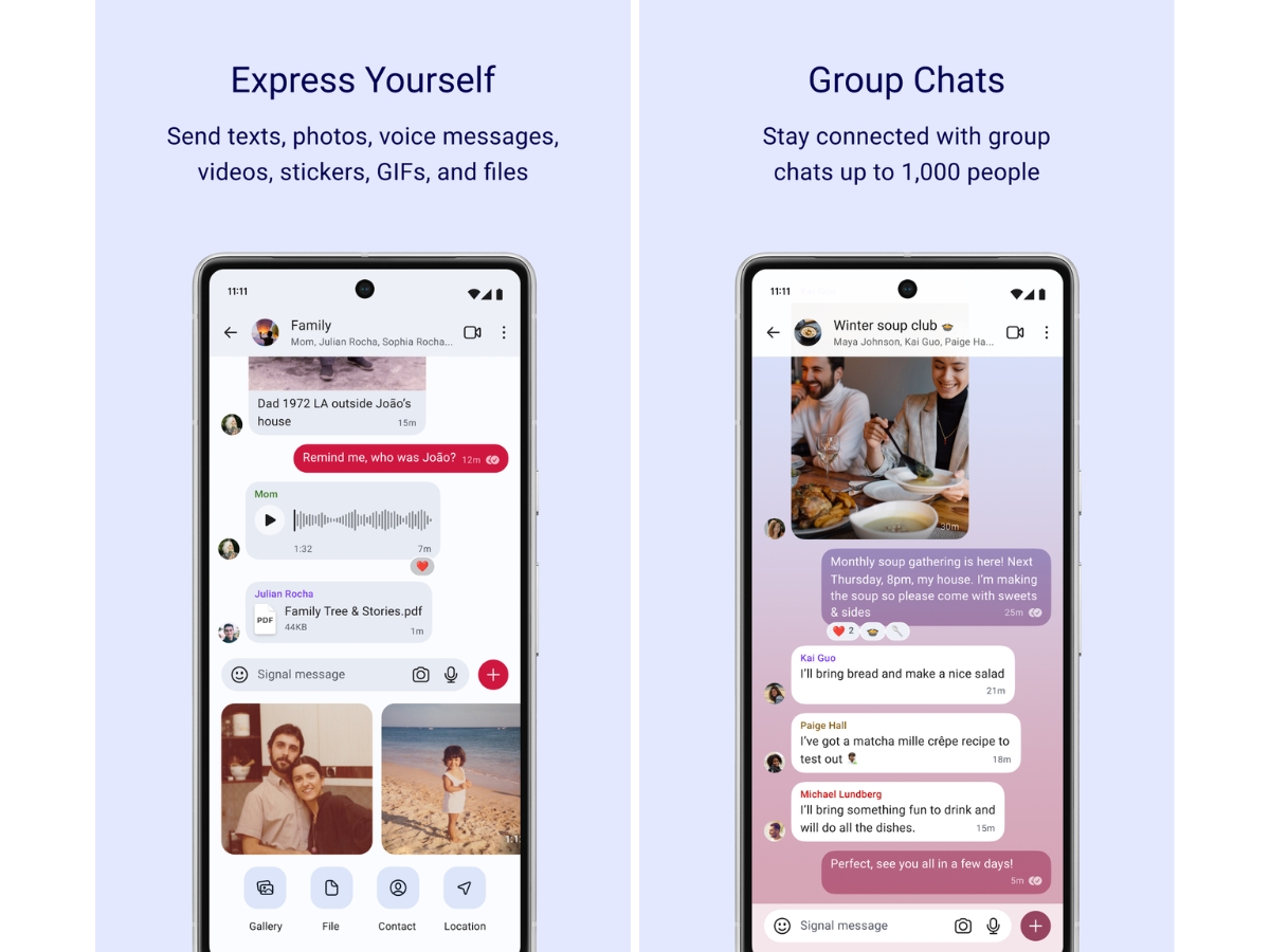 Signal Messaging App-chats
