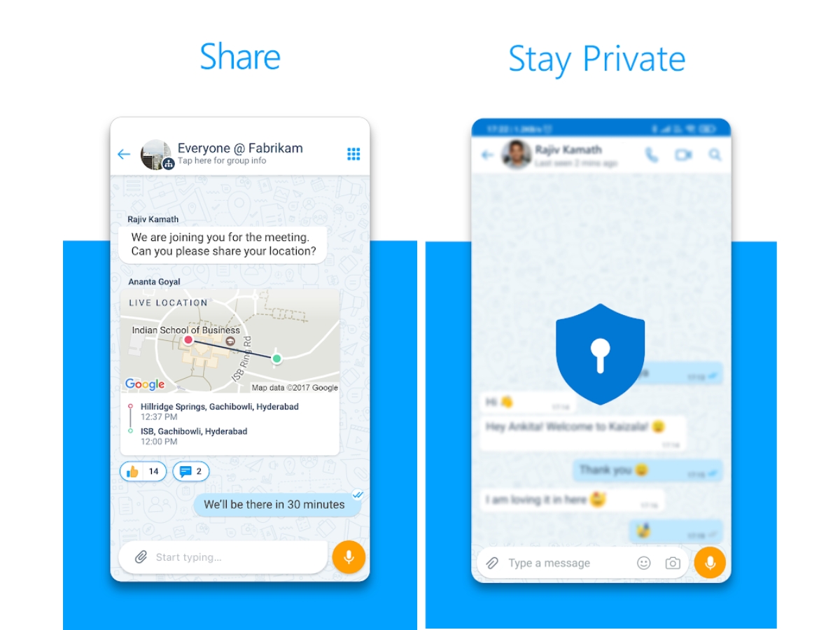 Microsoft Kaizala-share