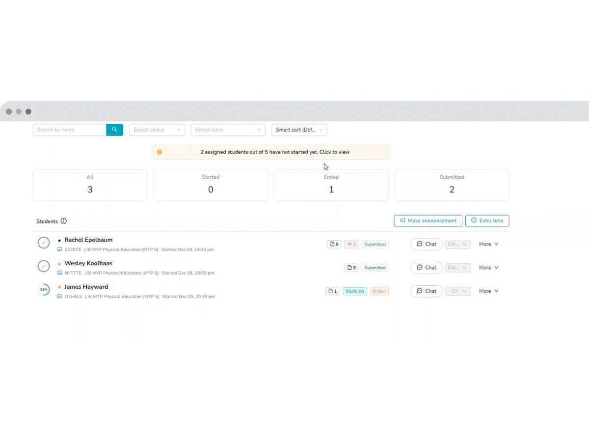 AssessPrep-live monitoring