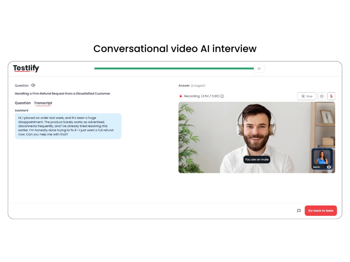 Testlify-AI interview