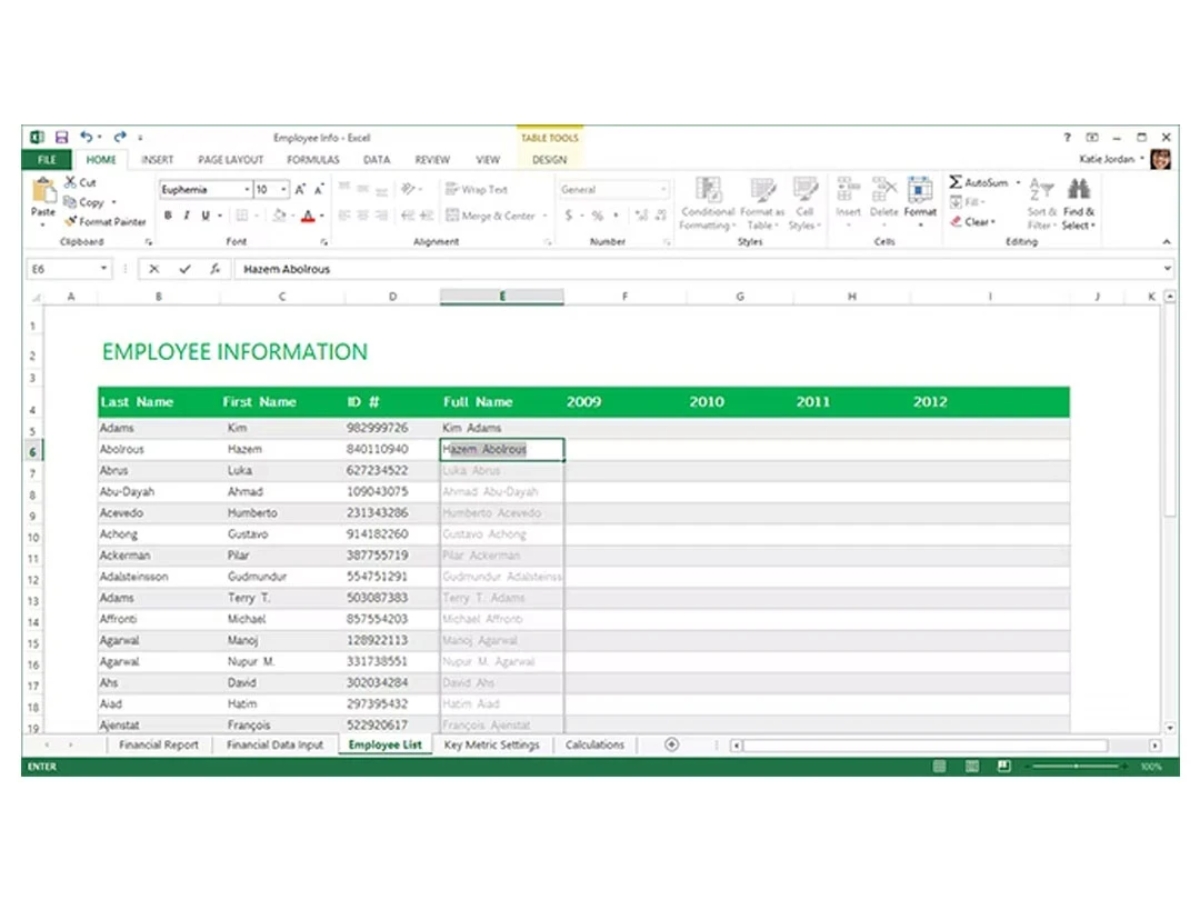 Microsoft Excel-spreadsheets