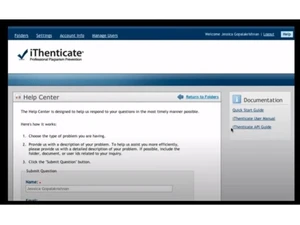 ithenticate plagiarism-settings