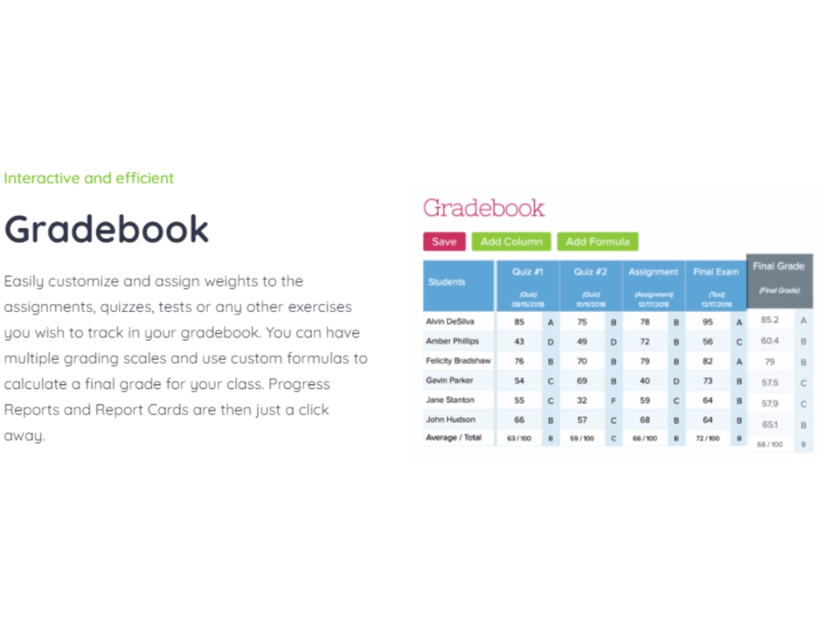 QuickSchools-gradebook