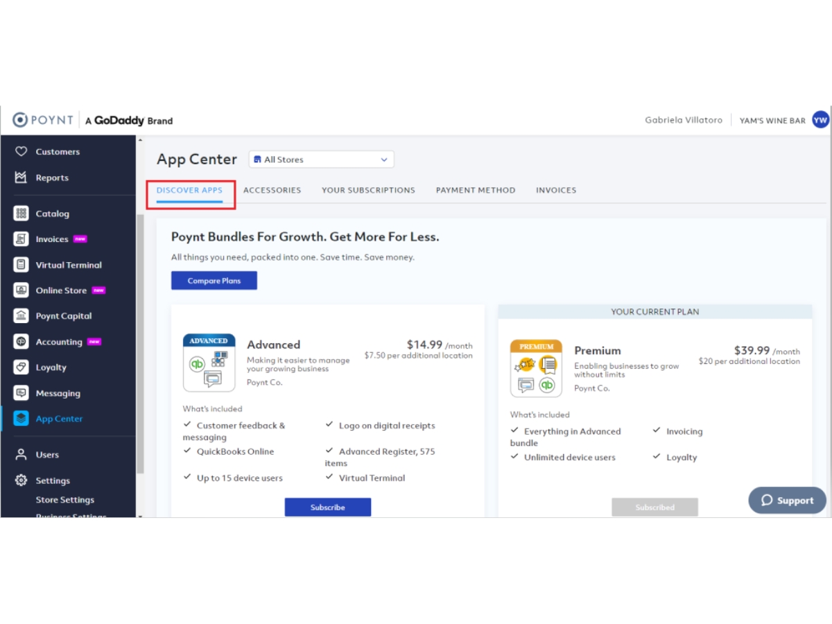 Poynt-app center