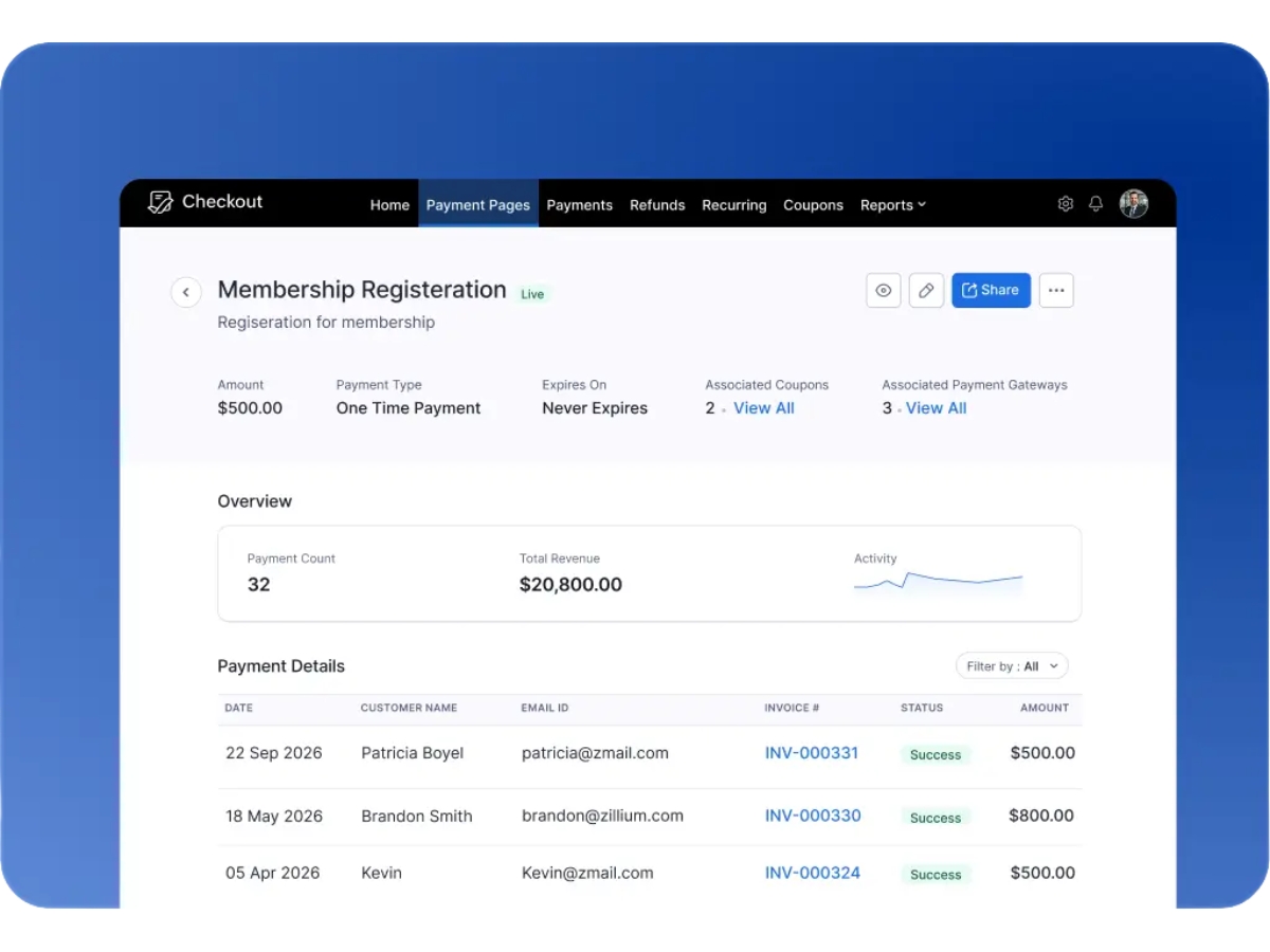 Zoho Checkout