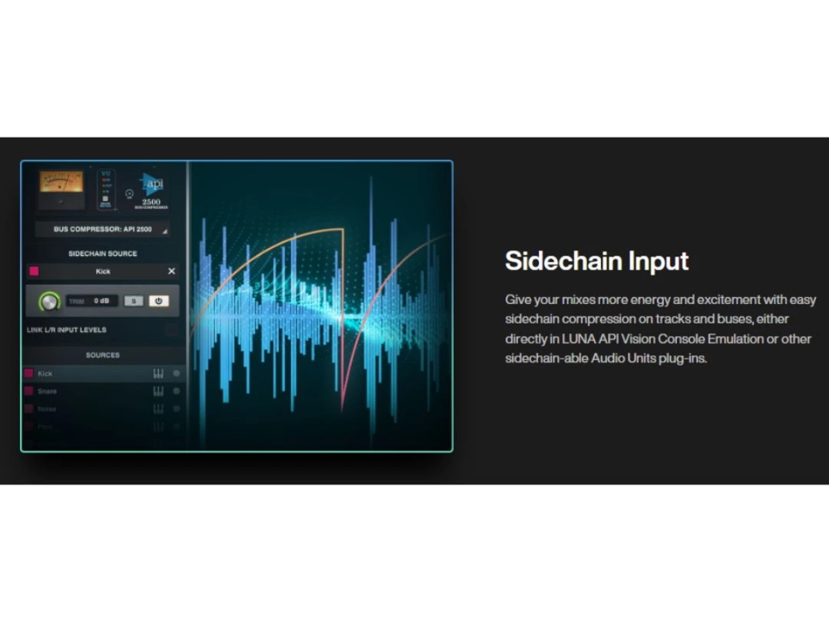 Luna DAW-sidechain