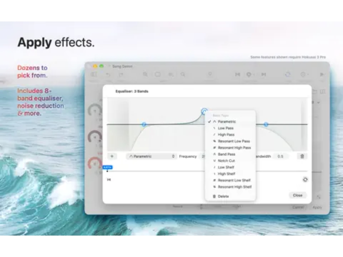 Hokusai Audio Editor-effects