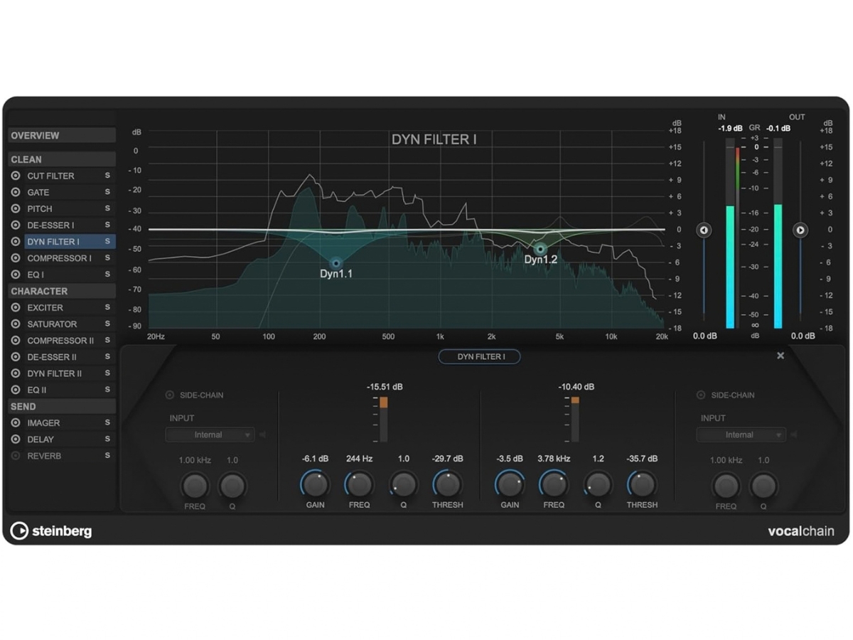 Cubase Artist-filters