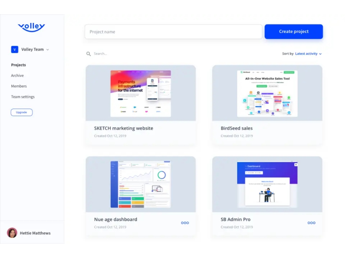 Volley-dashboard