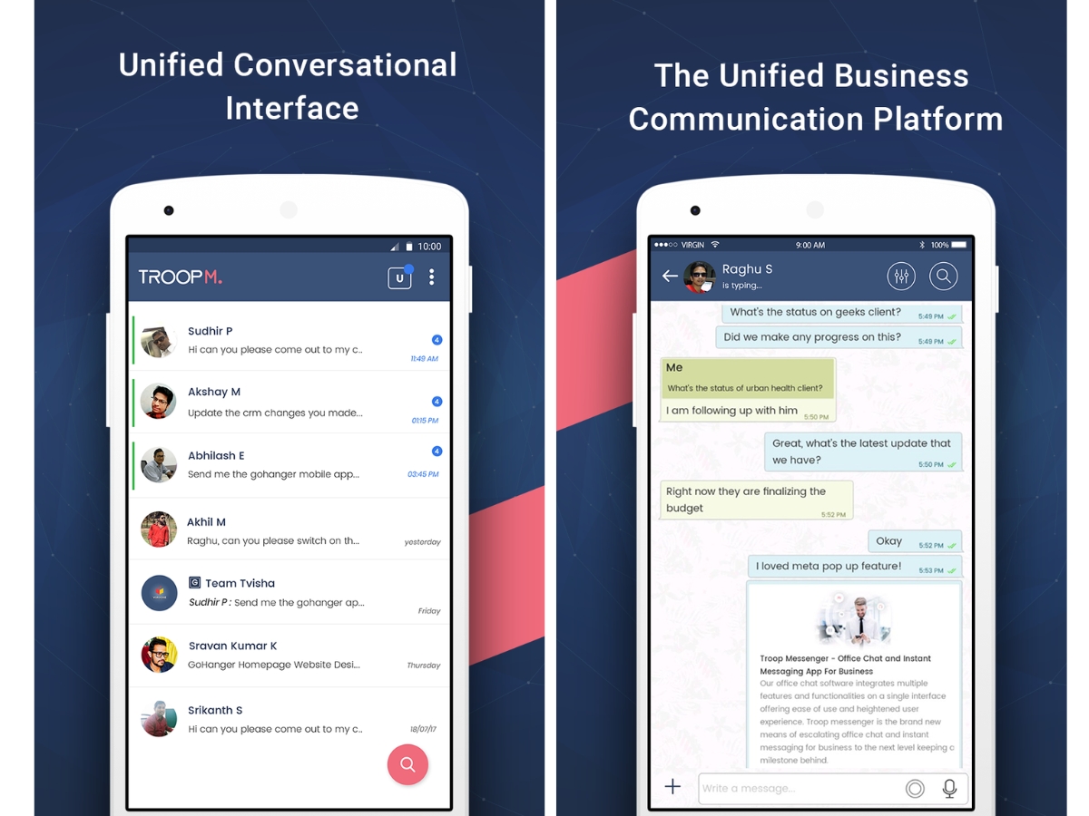Troop Messenger-conversational