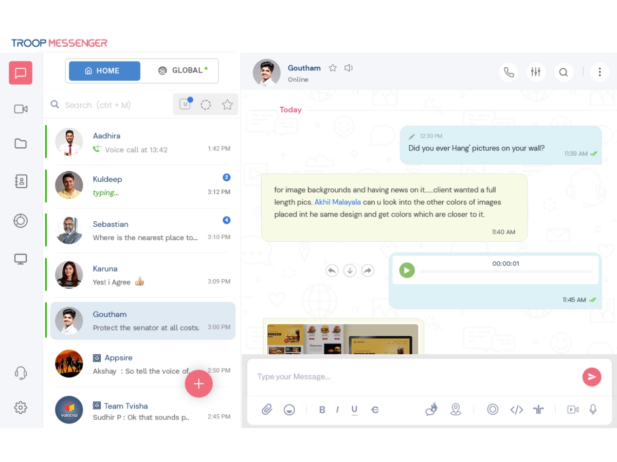 Troop Messenger-dashboard