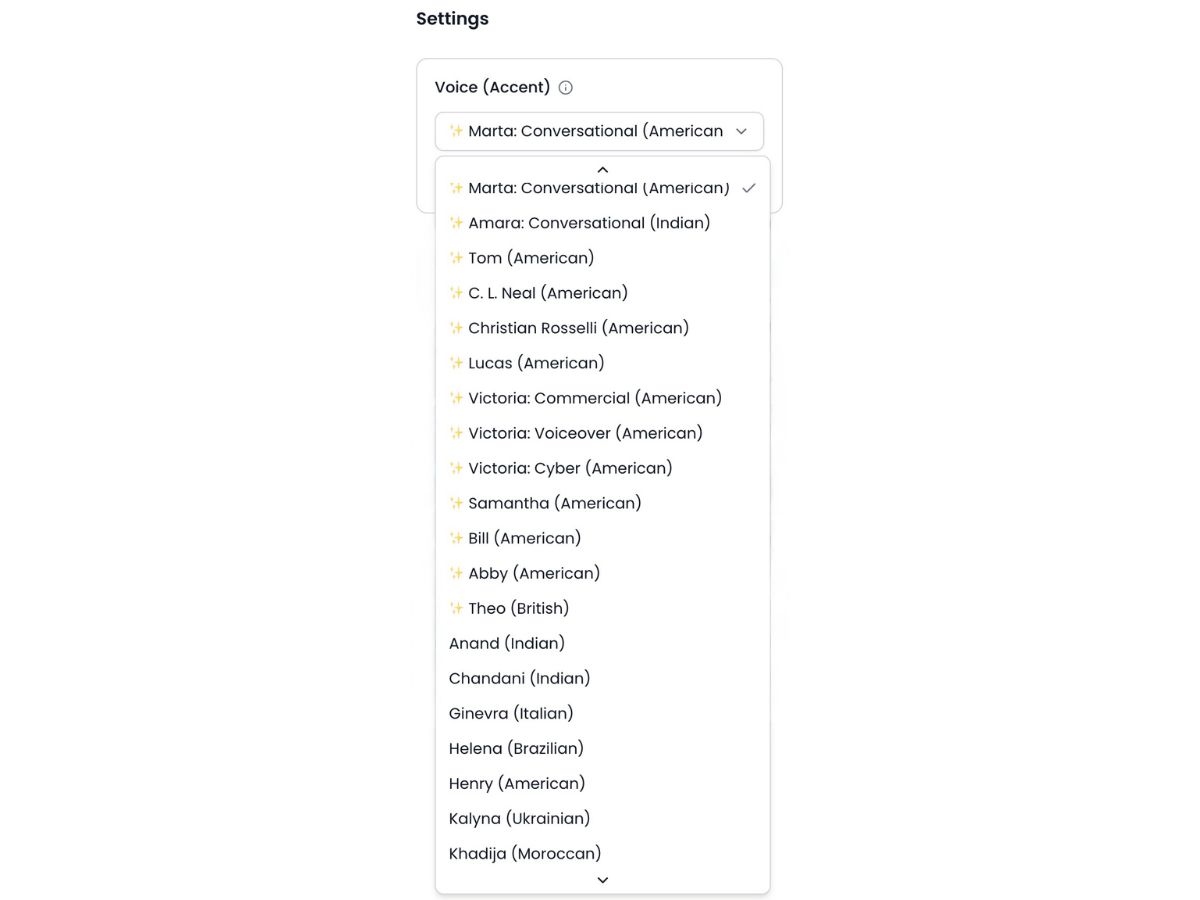 Respeecher settings
