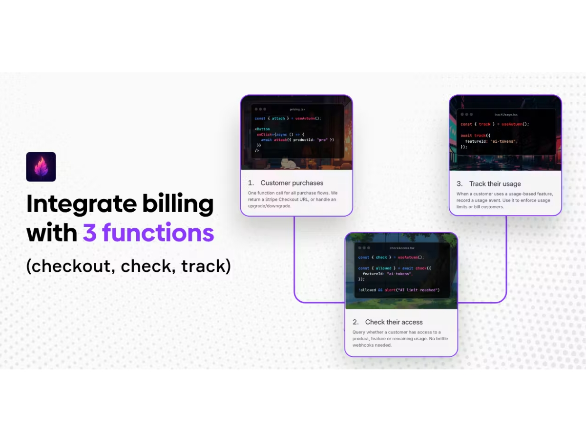 Autumn-integrate billing
