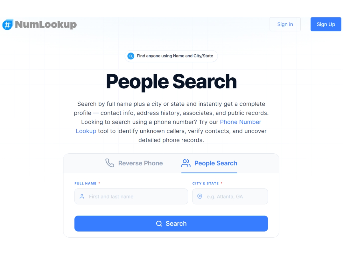 NumLookup-people search
