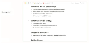 notion meeting notes
