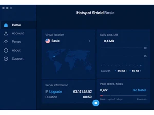 iTop VPN dashboard