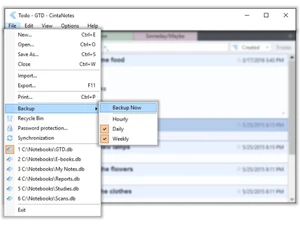 CintaNotes backup