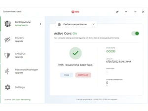 Iolo System Mechanic dashboard