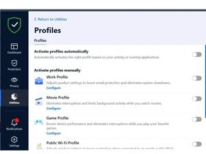 Bitdefender Premium Security profiles