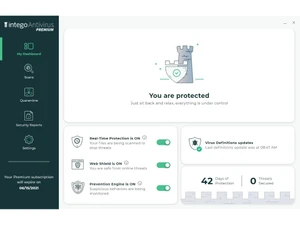 Intego Antivirus dashboard