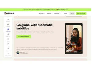 Vidyo AI subtitles