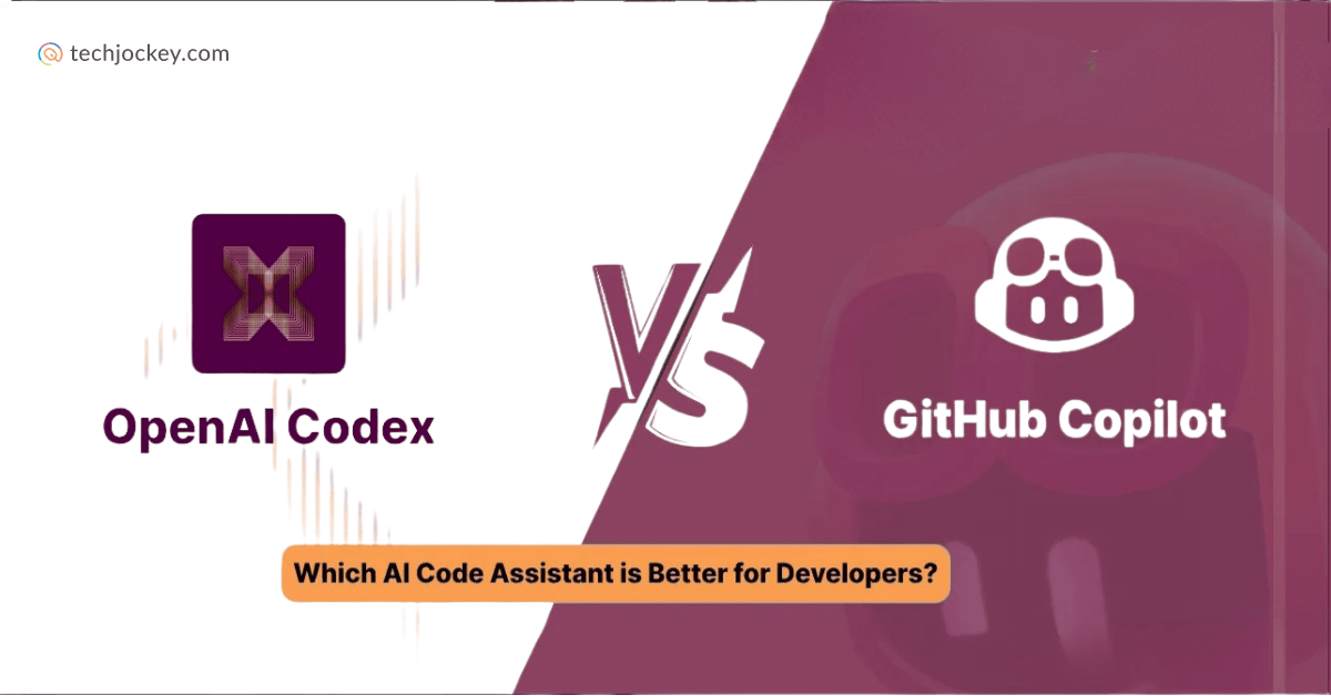 Featured image showing OpenAI Codex vs GitHub Copilot comparison, highlighting two AI code assistants and asking which AI coding tool is better for developers.