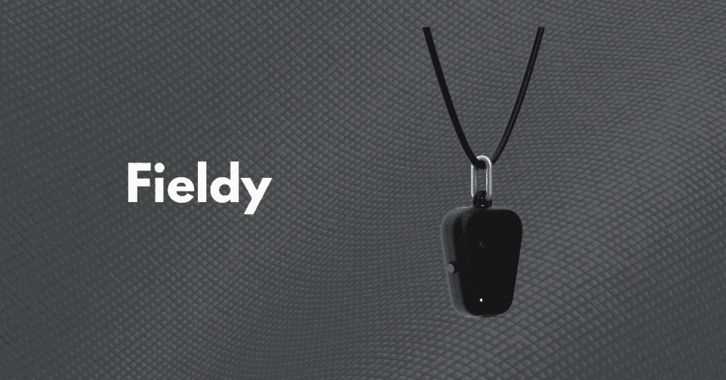 Fieldy AI note-taking device wearable pendant for voice recording and automatic transcription