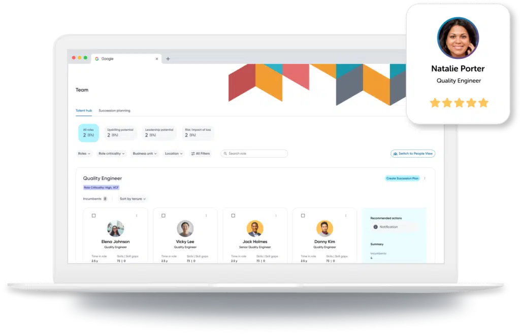Eightfold AI recruitment software dashboard showing talent intelligence and candidate management features