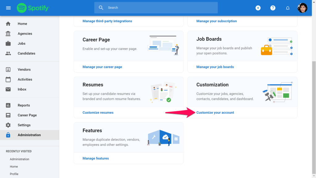 Manatal AI recruitment software dashboard for resume management and hiring workflow automation