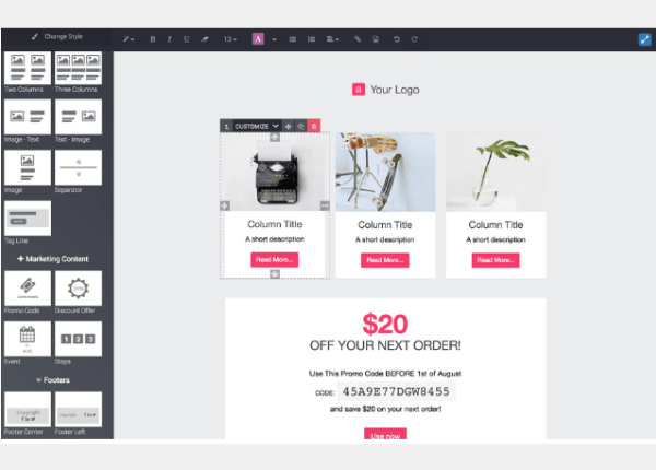 Design engaging email campaigns in minutes