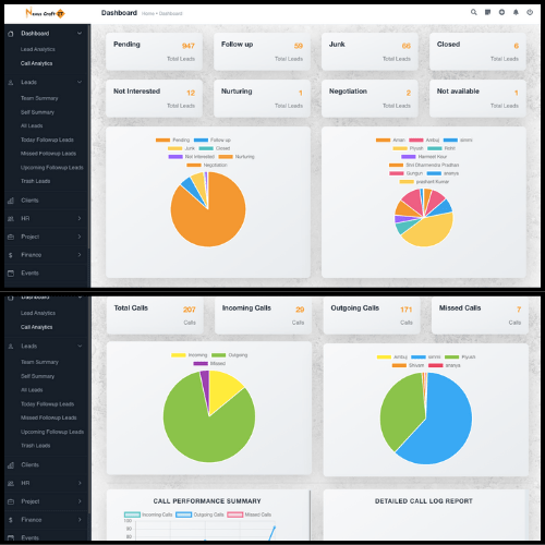 Call Analytics Dashboard & Lead Dashboard