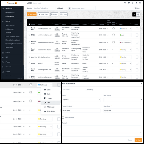 Working on All Leads Section