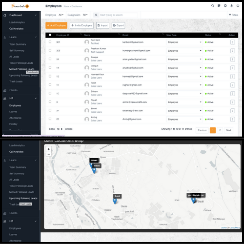 Employee Management & User Location Check